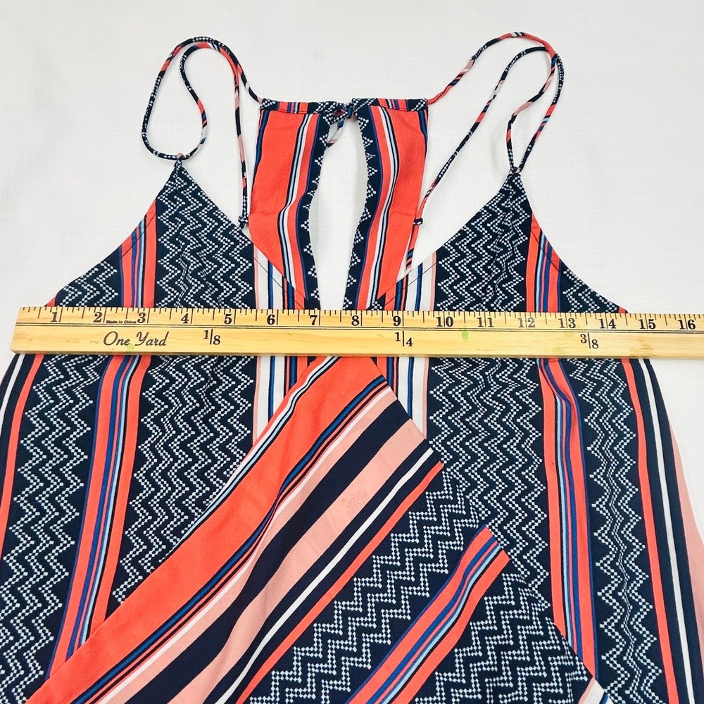 Abercrombie Fitch Strappy Shift Dress S Boho Geometric Summer Flowy Beach Y2K - Picture 7 of 12